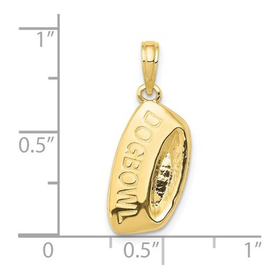 10K Yellow Gold Dog Bowl Pendant – view 4