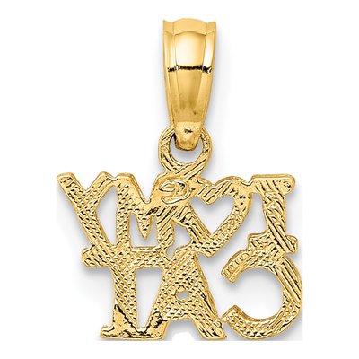 10K Yellow Gold I Heart My Cat Pendant – view 5