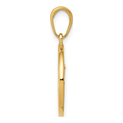 10K Yellow Gold Cut-Out Om Symbol Pendant – view 3