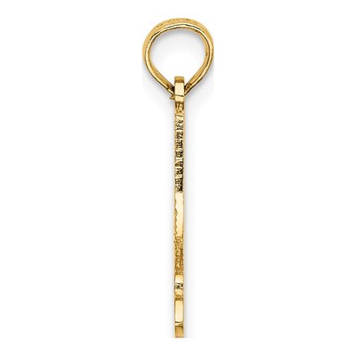 10K Yellow Gold Ice Skate Pendant – view 3