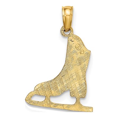 10K Yellow Gold Ice Skate Pendant – view 5