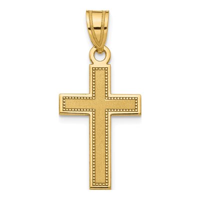 10K Yellow Gold Small Cross Pendant