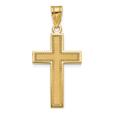 10K Yellow Gold Large Cross Pendant