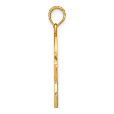 10K Yellow Gold Cut-Out Flower Pendant – view 3