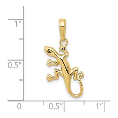10K Yellow Gold Gecko Pendant – view 5
