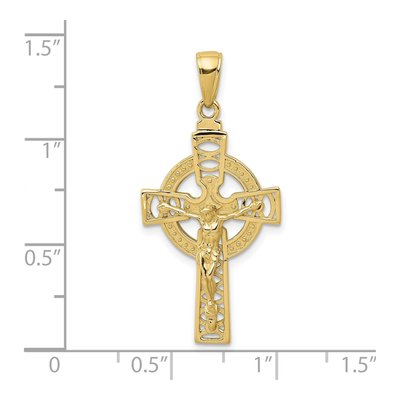 10K Yellow Gold Celtic Crucifix Pendant – view 4