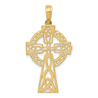 10K Yellow Gold Celtic Cross Pendant