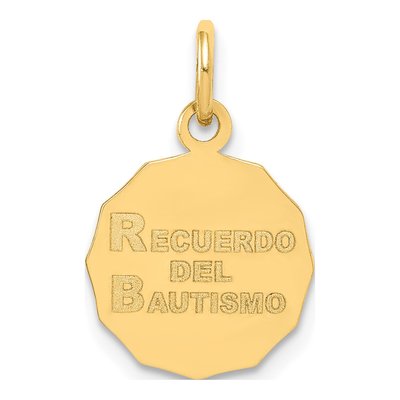 10K Yellow Gold Baptism Charm – view 6