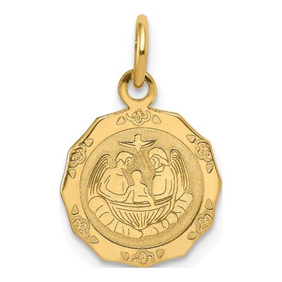 10K Yellow Gold Baptism Charm