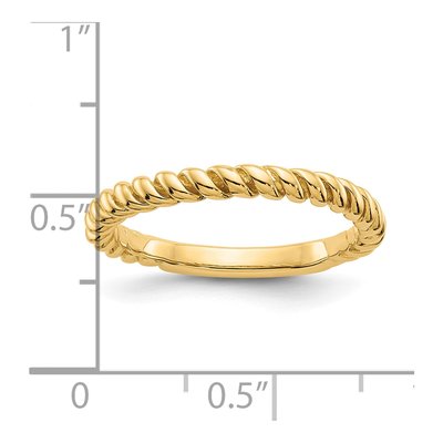 10K Yellow Gold 2.41mm Twisted Wedding Band – view 4