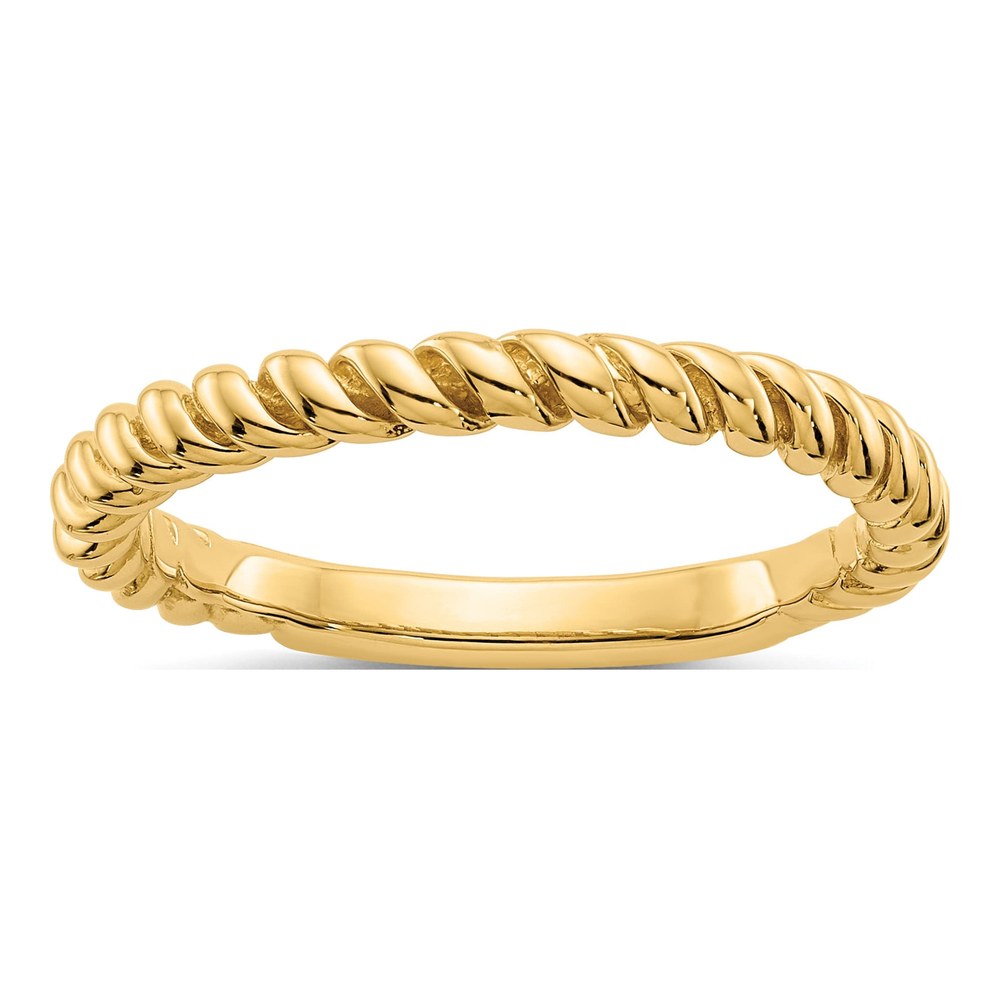 10K Yellow Gold 2.41mm Twisted Wedding Band