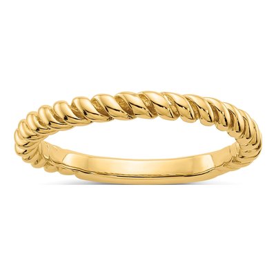 10K Yellow Gold 2.41mm Twisted Wedding Band