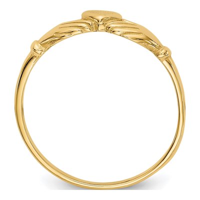10K Yellow Gold Claddagh Ring – view 3