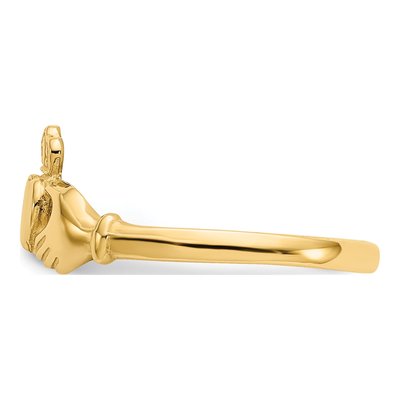 10K Yellow Gold Claddagh Ring – view 5