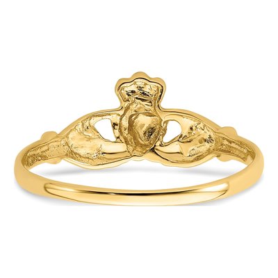 10K Yellow Gold Claddagh Ring – view 7