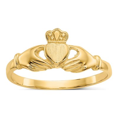10K Yellow Gold Claddagh Ring