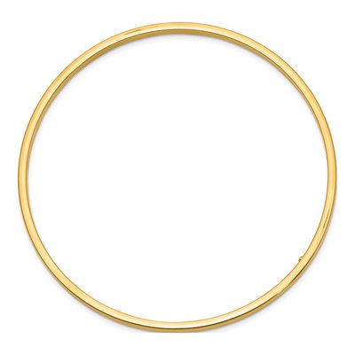 10K Yellow Gold Slip-On Square Tube Bangle Bracelet – view 2