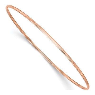 10K Rose Gold Slip-On Bangle Bracelet