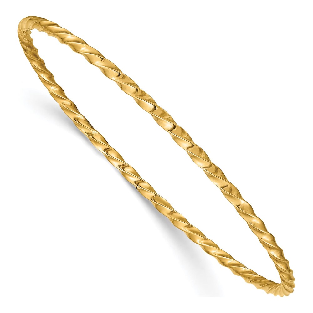 Main product image | 10K Yellow Gold 2.50mm Twisted Slip-On Bangle | bracelet | elegant jewelry