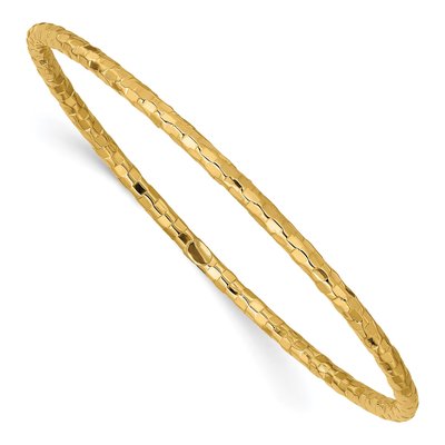 10K Yellow Gold Slip-On Bangle Bracelet