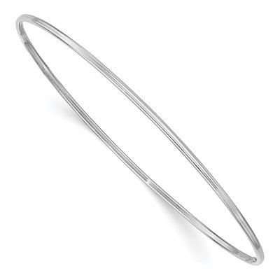 10K White Gold Slip-On Bangle Bracelet