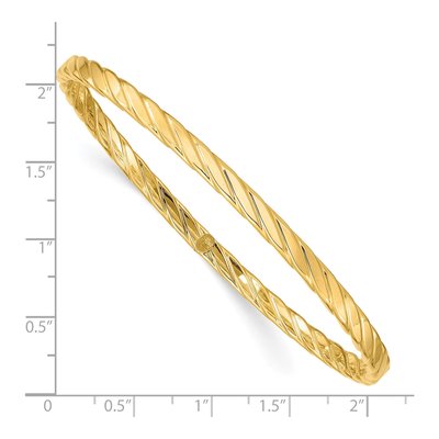 10K Yellow Gold Twist Bangle Bracelet – view 3