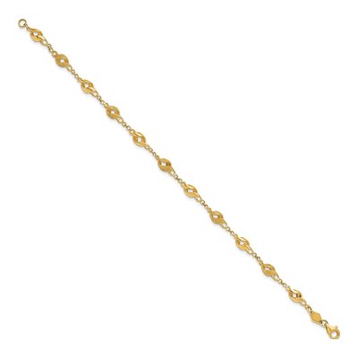 10K Yellow Gold Spiral Link Bracelet – view 2