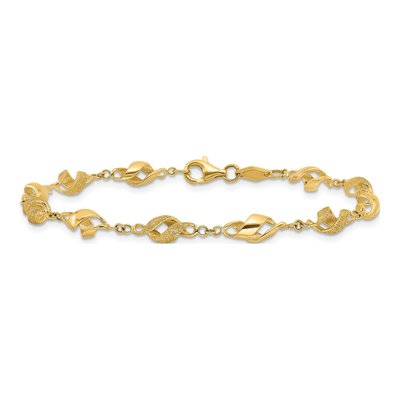 10K Yellow Gold Spiral Link Bracelet – view 3