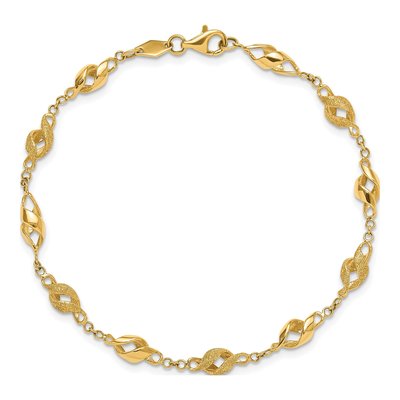 10K Yellow Gold Spiral Link Bracelet – view 4