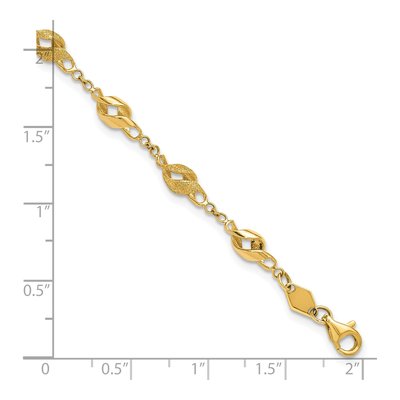 10K Yellow Gold Spiral Link Bracelet – view 5