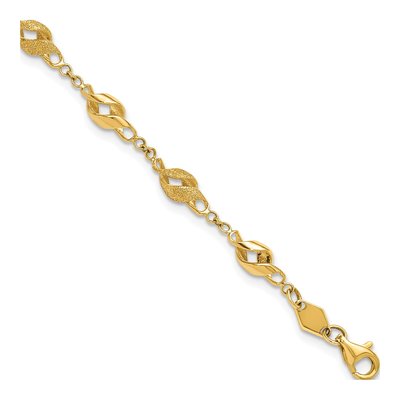 10K Yellow Gold Spiral Link Bracelet