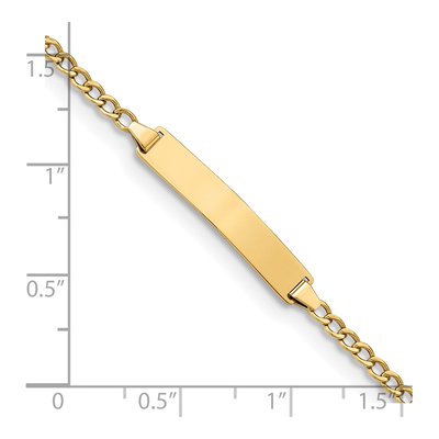 10K Yellow Gold 2.5mm Curb ID Bracelet – view 3