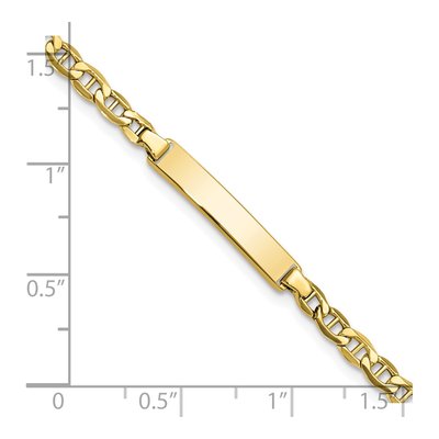 10K Yellow Gold Anchor Link ID Bracelet – view 3