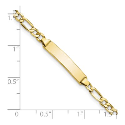 10K Yellow Gold Figaro for Baby Child ID Bracelet – view 3