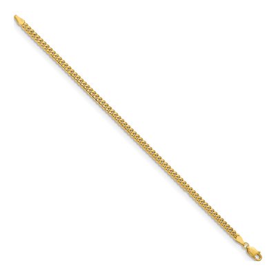 10K Yellow Gold 3.5mm Miami Cuban Chain Bracelet – view 2