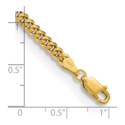 10K Yellow Gold 3.5mm Miami Cuban Chain Bracelet – view 3