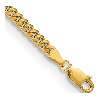 10K Yellow Gold 3.5mm Miami Cuban Chain Bracelet