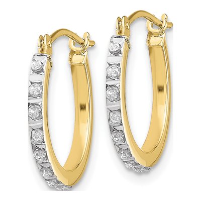 10K Yellow Gold 15mm Hoop Earrings – view 3