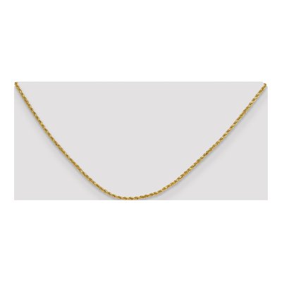 10K Yellow Gold 2mm Semi-Solid Diamond-Cut Rope Chain – view 4