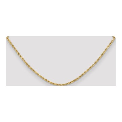 10K Yellow Gold 3mm Semi-Solid Diamond-Cut Rope Chain – view 4
