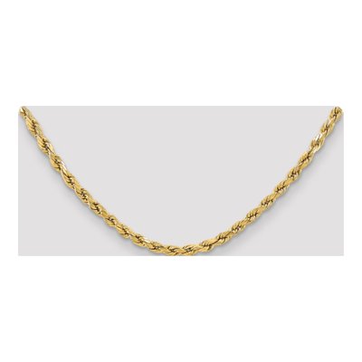 10K Yellow Gold 5.5mm Semi-Solid Diamond-Cut Rope Chain – view 4