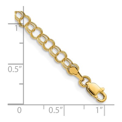 10K Yellow Gold Hollow Charm Bracelet – view 2