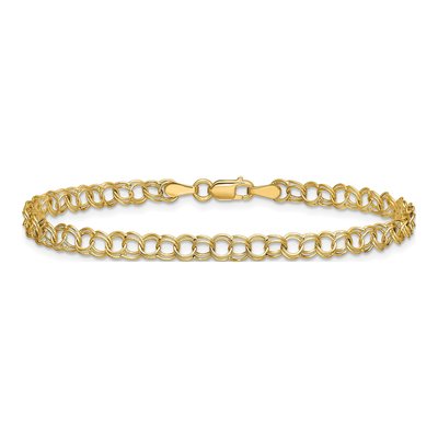 10K Yellow Gold Double Link Bracelet – view 3