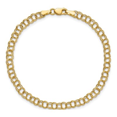 10K Yellow Gold Double Link Bracelet – view 4