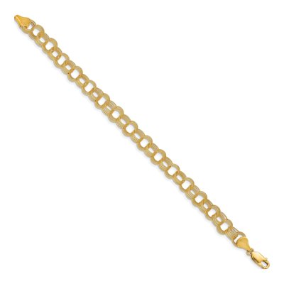 10K Yellow Gold Triple Link Charm Bracelet – view 3