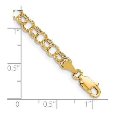 10K Yellow Gold Hollow Charm Bracelet – view 2