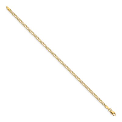 10K Yellow Gold Double Link Charm Bracelet – view 3