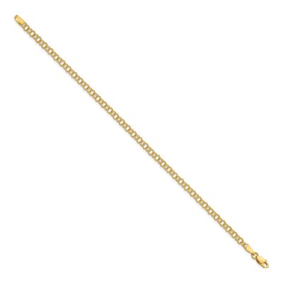 10K Yellow Gold Double Link Charm Bracelet – view 3