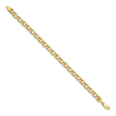 10K Yellow Gold Diamond-Cut Charm Bracelet – view 2
