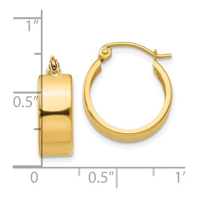10K Yellow Gold 17mm Small Hoop Earrings – view 5